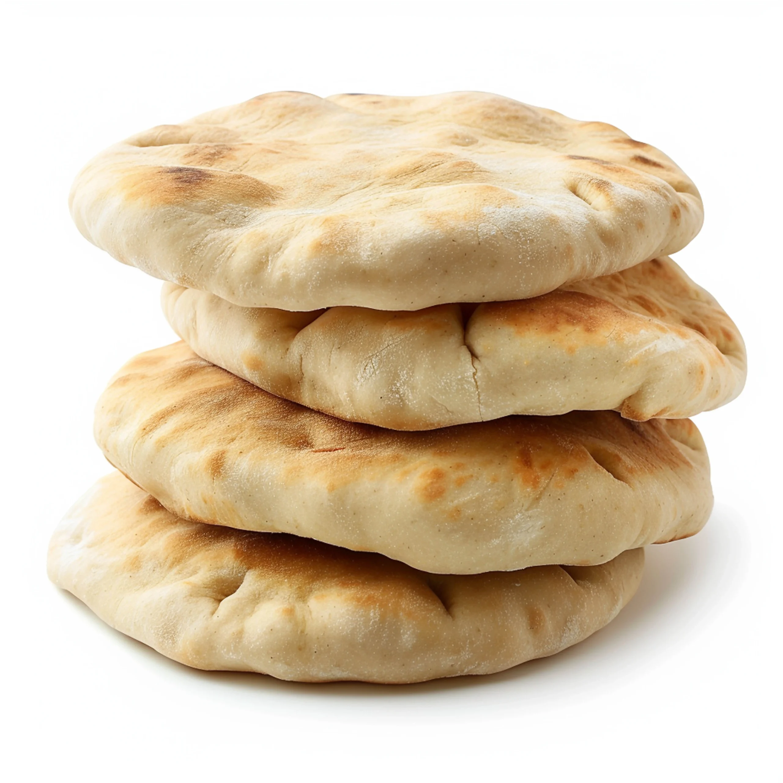 A neat stack of freshly baked pitas